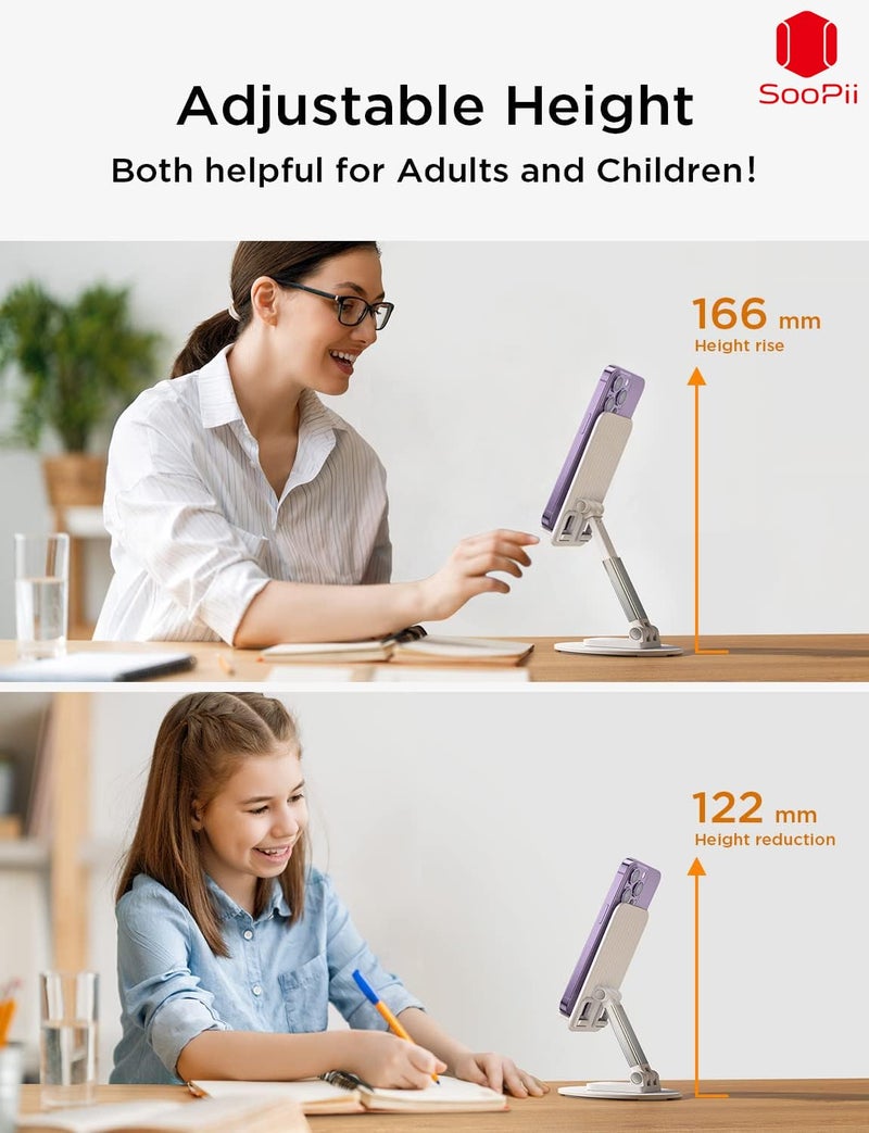 SOOPII Desktop Premium-A Quality Mobile Phone Stand + Tablet Stand, Tab Stand, Mobile Holder, Adjustable & Foldable Mobile Stand, Stand for Mobile Phone and Tablet (DM01i) (DM16) - Image 5