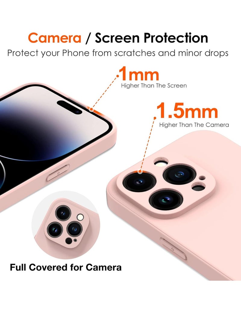 ELTRAZONE Camera Protection Case for iPhone 14 Pro Max 6.7" [Military Grade Shockproof], 1 Phone Case + 2 Tempered Glass Screen Protector, 3 in 1 Protective Back Slim Cover-Pink - Image 3