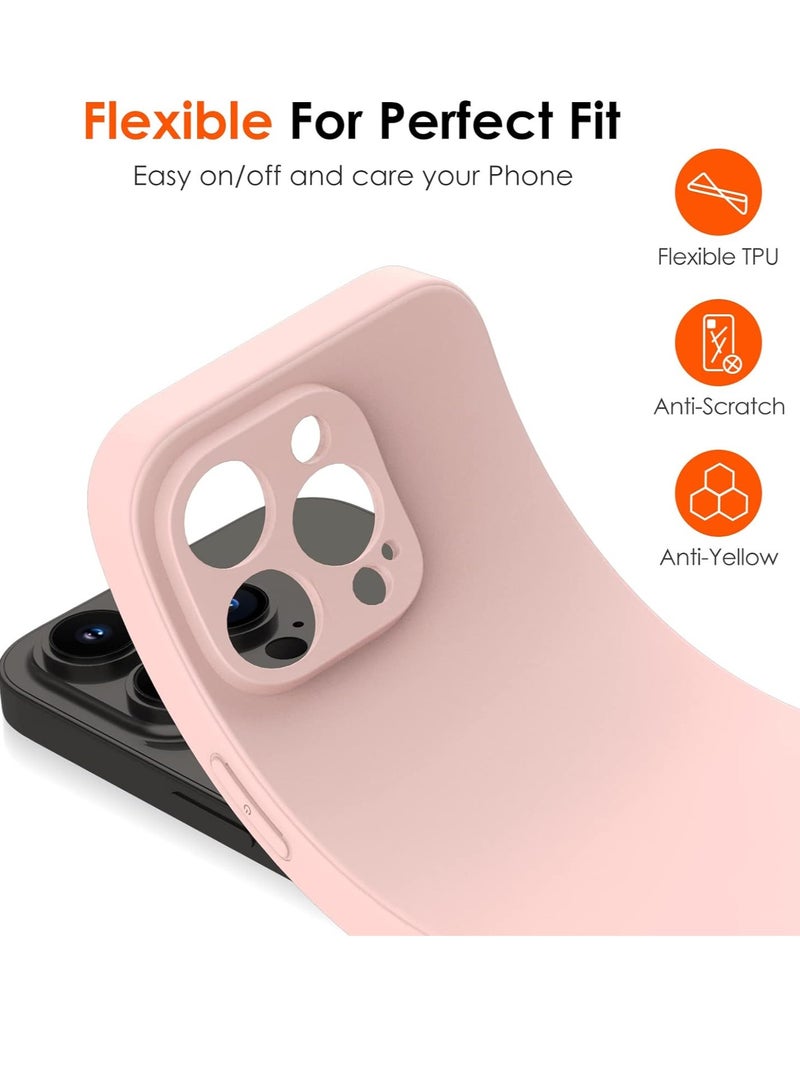 ELTRAZONE Camera Protection Case for iPhone 14 Pro Max 6.7" [Military Grade Shockproof], 1 Phone Case + 2 Tempered Glass Screen Protector, 3 in 1 Protective Back Slim Cover-Pink - Image 4