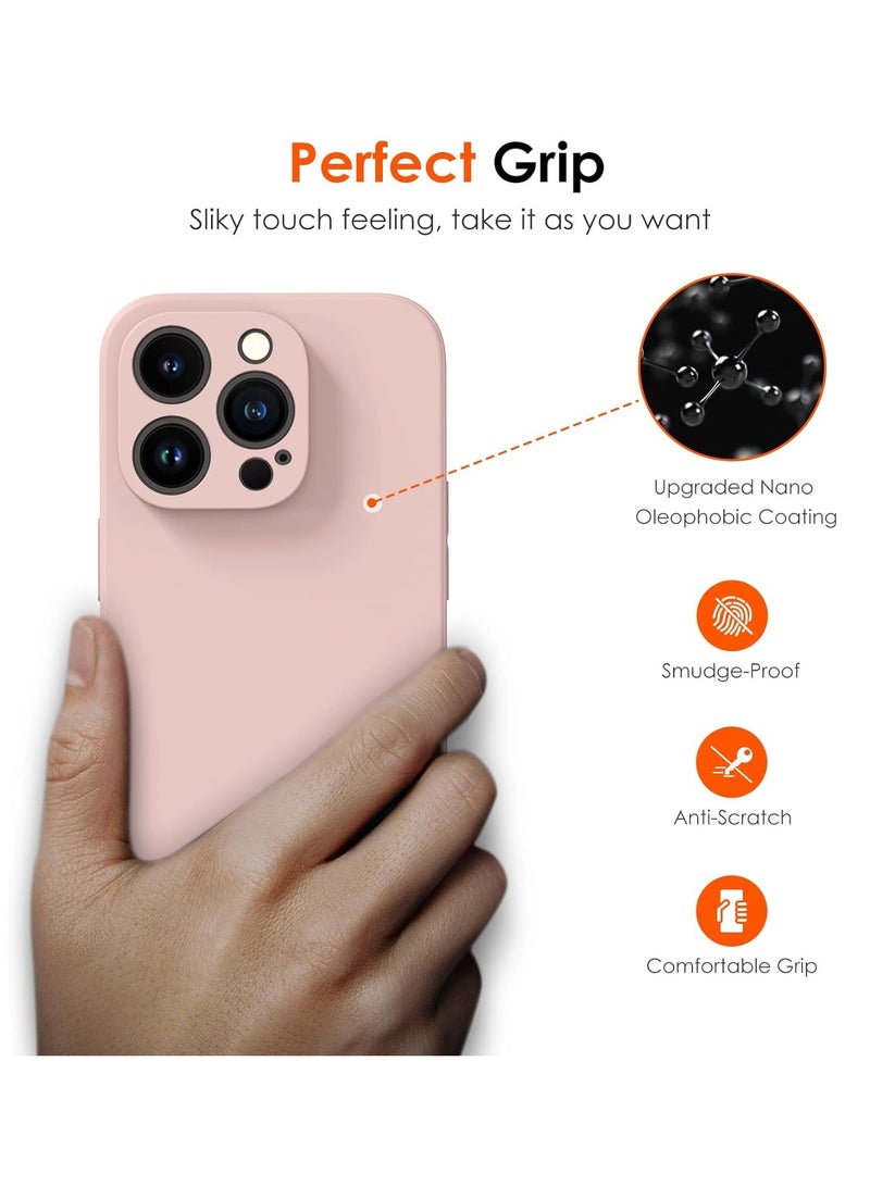 ELTRAZONE Camera Protection Case for iPhone 14 Pro Max 6.7" [Military Grade Shockproof], 1 Phone Case + 2 Tempered Glass Screen Protector, 3 in 1 Protective Back Slim Cover-Pink - Image 5