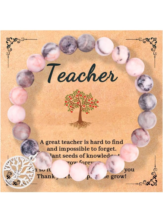 Piemow Graduation Gifts for Her Inspirational Natural Stone Compass Charm Bracelets Class of 2024 ge Graduation Presents for Women Girls Sister Daughter Girlfriend Teacher - Image 1