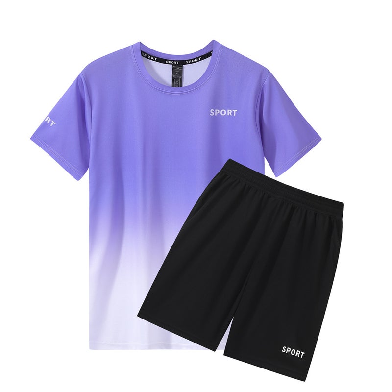 Fitness Clothes, Running Sports Suits, Women'S Quick-Drying Ice Silk T-Shirts, Morning Running Short-Sleeved Men'S Team Large Size Badminton Uniforms - Image 1