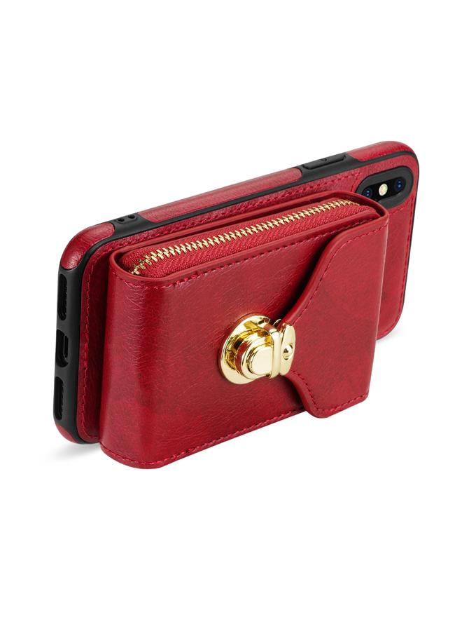 اس-توب جراب لهاتف iPhone XS / X مزود بسحاب ومحفظة بطاقات معدنية - Image 4