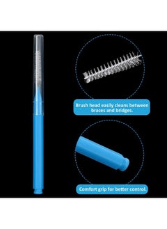 Patelai 100 Pieces Braces Brush for Cleaner Interdental Brush Toothpick Dental Tooth Flossing Head Oral Dental Hygiene Flosser Toothpick Cleaners Tooth Cleaning Tool (Assorted Colors,Various Sizes)  - Image 3