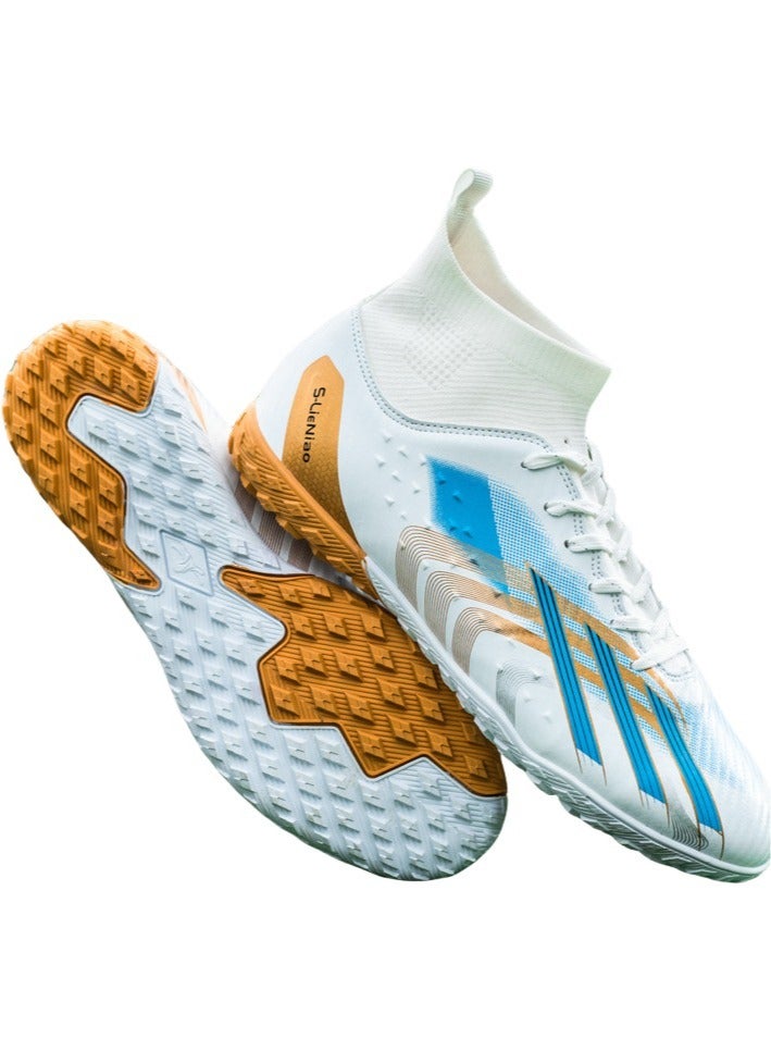 SKT Shiketro Men's And Women's Long-nailed And Broken-Nailed Football Shoes, Soft-Ground Sports Football Shoes, Breathable And Non-Slip Football Shoes, High-Top Elastic Breathable Shoes, Suitable For Adults And Teenagers - Image 1