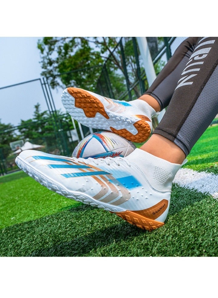 SKT Shiketro Men's And Women's Long-nailed And Broken-Nailed Football Shoes, Soft-Ground Sports Football Shoes, Breathable And Non-Slip Football Shoes, High-Top Elastic Breathable Shoes, Suitable For Adults And Teenagers - Image 3