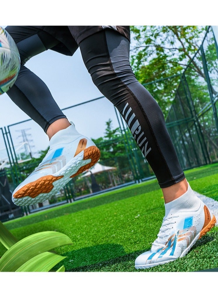 SKT Shiketro Men's And Women's Long-nailed And Broken-Nailed Football Shoes, Soft-Ground Sports Football Shoes, Breathable And Non-Slip Football Shoes, High-Top Elastic Breathable Shoes, Suitable For Adults And Teenagers - Image 4