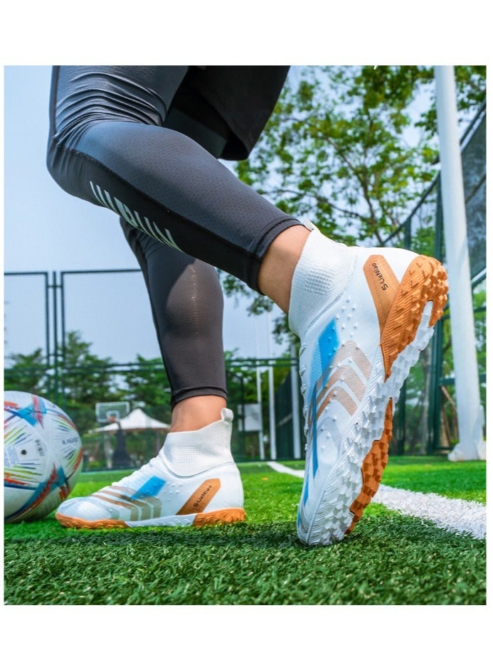 SKT Shiketro Men's And Women's Long-nailed And Broken-Nailed Football Shoes, Soft-Ground Sports Football Shoes, Breathable And Non-Slip Football Shoes, High-Top Elastic Breathable Shoes, Suitable For Adults And Teenagers - Image 5