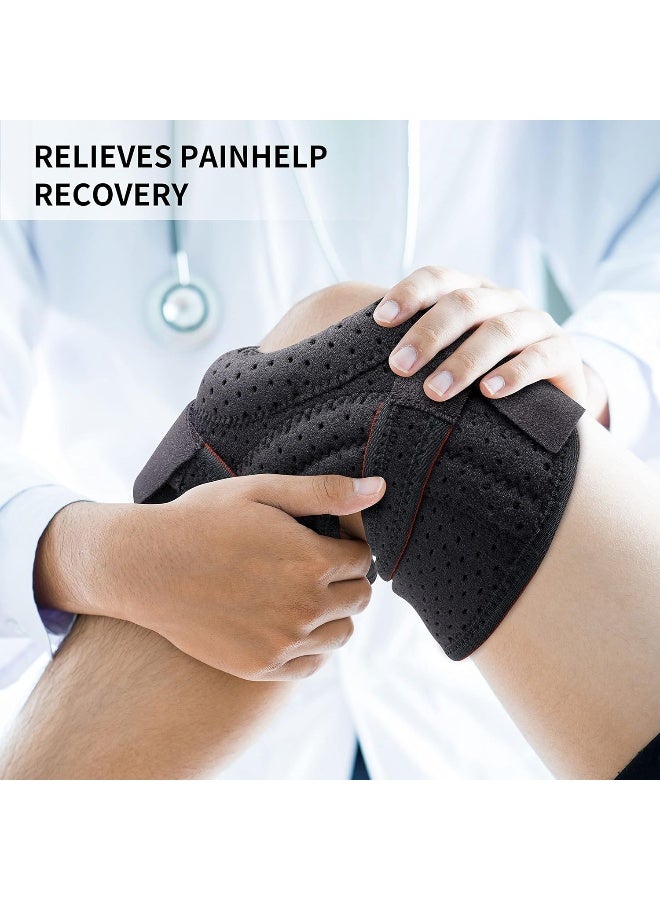 PROIRON دعامة الركبة PROIRON مع كم ضغط الركبة مع مثبتات جانبية مزدوجة (4 نوابض) ووسادات جل للركبة لتخفيف آلام الركبة، التهاب المفاصل، تمزق الغضروف، الرياضة، التعافي من الإصابات، تخفيف آلام المفاصل، الرباط الصليبي الأمامي. للرجال والنساء. - Image 5