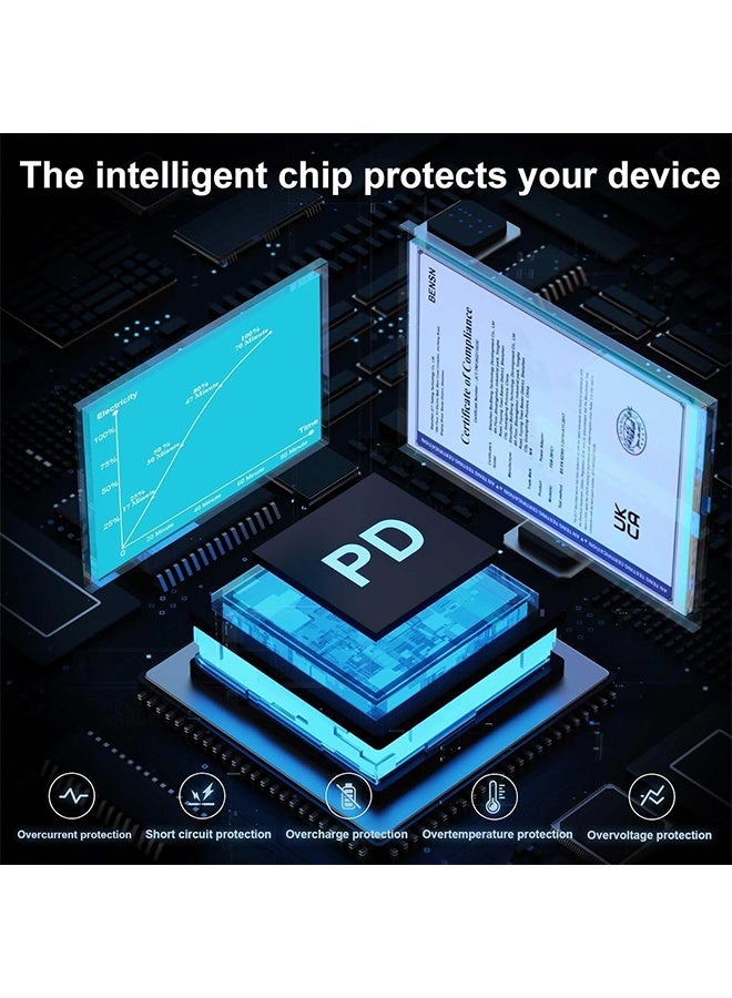 غاز محول شحن فائق السرعة 45 وات لهاتف سامسونج (بدون كابل USB)، متوافق مع S24 S23 S22 S21 S20 Ultra، S24+ S23+ S22+ S21+، A53، A15، A 55، A54 - محول طاقة من النوع C - Image 4