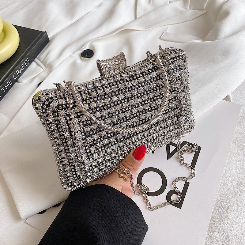 New Diamond-Embedded Banquet Clutch Bag Fashion Socialite Evening Bag Party Small Bag Shiny Women'S Handbag Dress Evening Bag - Image 1