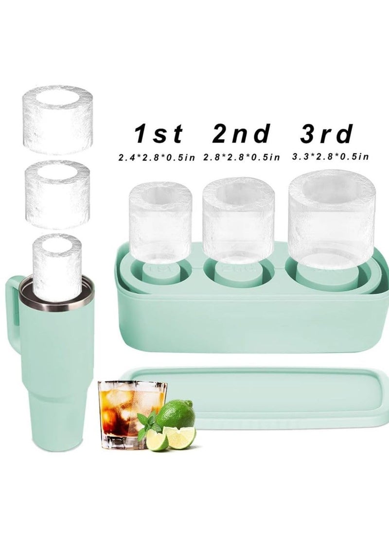 ice cube tray, suitable for 30,40oz Stanley water glass ice making mold, reusable cylindrical silicone ice cube mold, can be used for ice drinks, juice, whiskey, cocktails - Image 2
