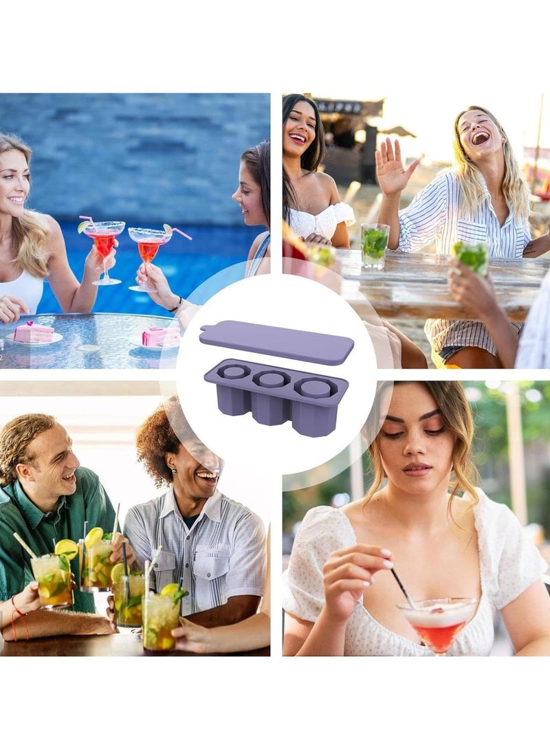 ice cube tray, suitable for 30,40oz Stanley water glass ice making mold, reusable cylindrical silicone ice cube mold, can be used for ice drinks, juice, whiskey, cocktails - Image 3