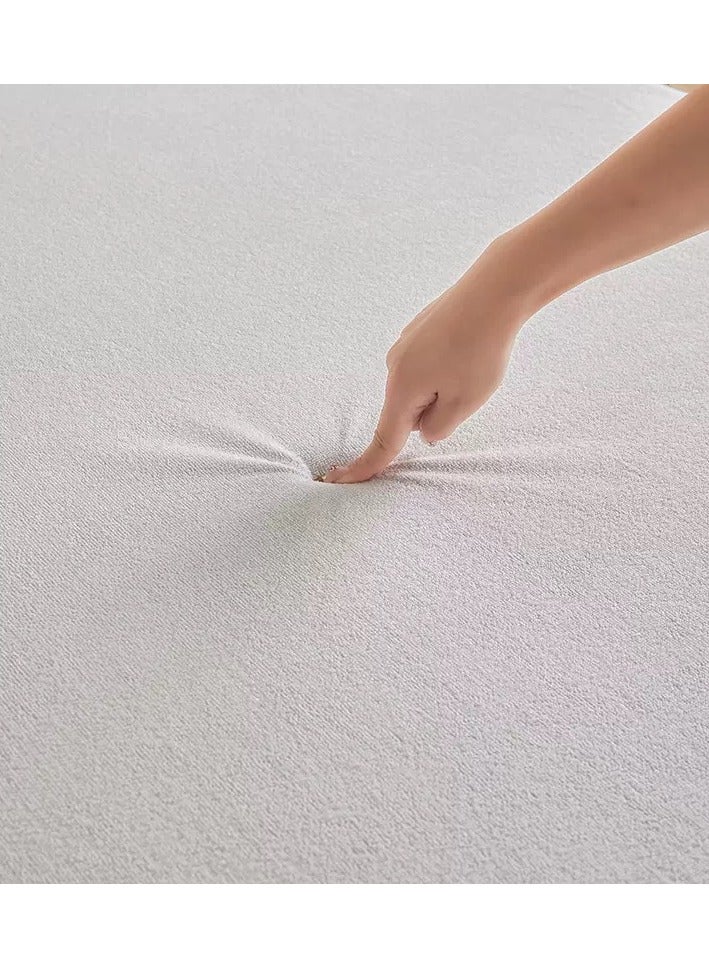 Duoduo home غطاء مرتبة مقاوم للماء، سوبر كين / كين / كوين / حجم فردي، أبيض - اجمع الحجم - Image 3