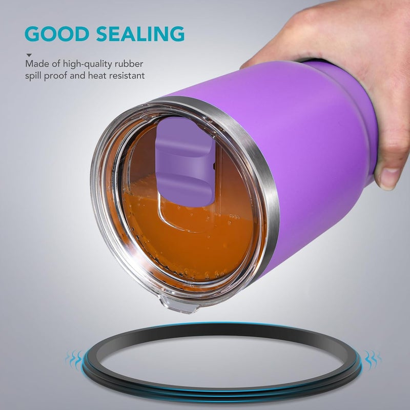 SOONSURE 20oz Tumble Lid, Replacement Lids Compatible for YETI 20 oz Tumbler, 10/24 oz Mug and 10 oz Lowball, Travel Spill Proof Cup Lids Covers with Magnetic Slider Switch, BPA Free - Image 4