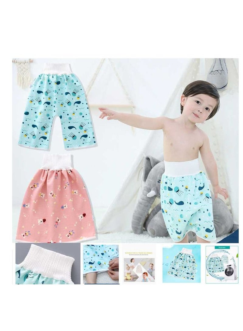 Loquat 1Pcs Cotton Baby Pants Waterproof Underwear For Pee Nappy Diaper Pants Potty Training  - Image 3