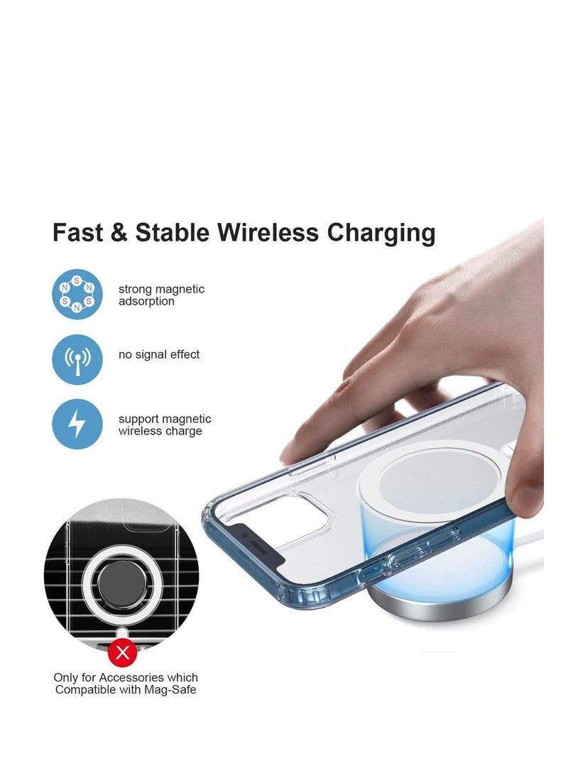 Generic - MagSafe Case  iPhone 12/12 Pro  Transparent Magnetic Back Cover Thin Hard Anti-Shock Anti-Yellowing Flexible Silicone TPU Wireless Charging - Image 1