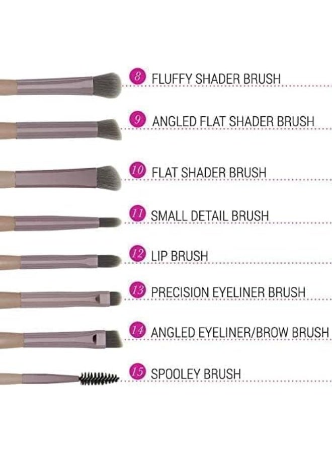 بي إتش كوزماتيكس مجموعة فرش مكياج من بي إتش كوزماتيكس مكونة من 15 فرشاة - Image 5