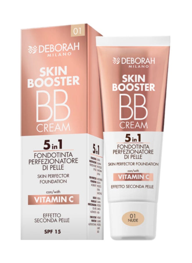 DEBORAH MILANO - Skin Booster Bb Cream 5 In 1 Skin Perfector Foundation 01 - Nude - Image 1