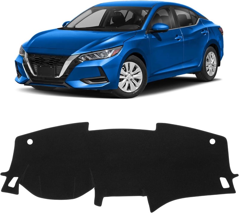FIILINES Dash Cover for Nissan Sentra 2020-2024, Dashboard Mat Cover Sunshade Nonslip Mesh Protector No Glare Black - Image 1