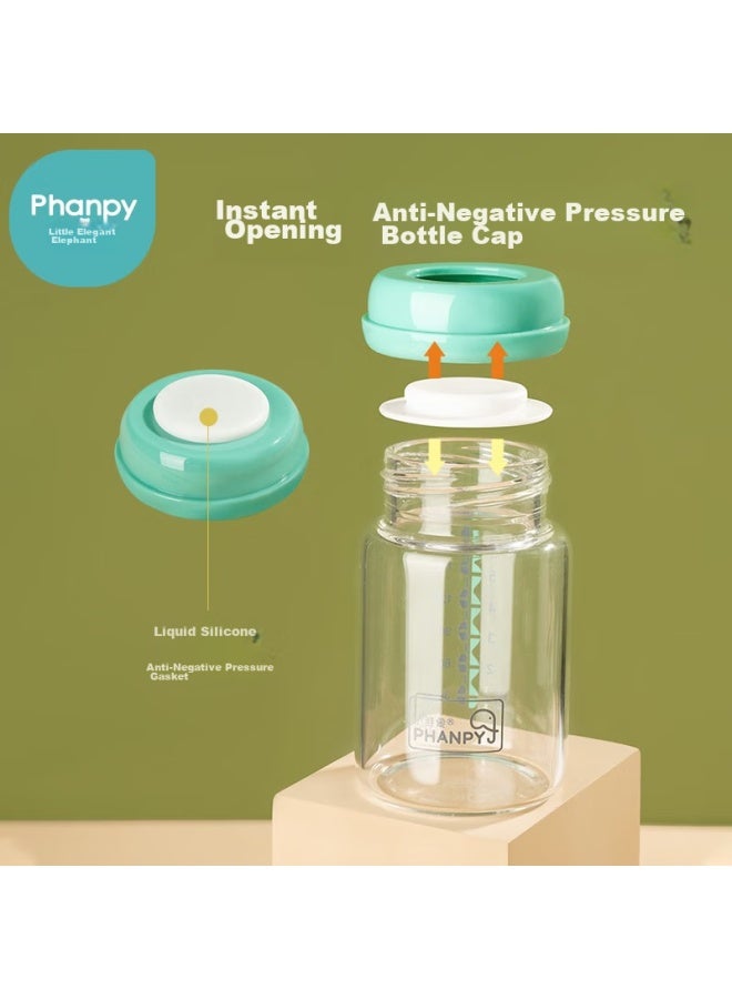 Xiaoya Elephant Xiaoya Xiang Glass Breast Milk Storage Bottles For Newborns, Wide Neck 180ml - Image 4