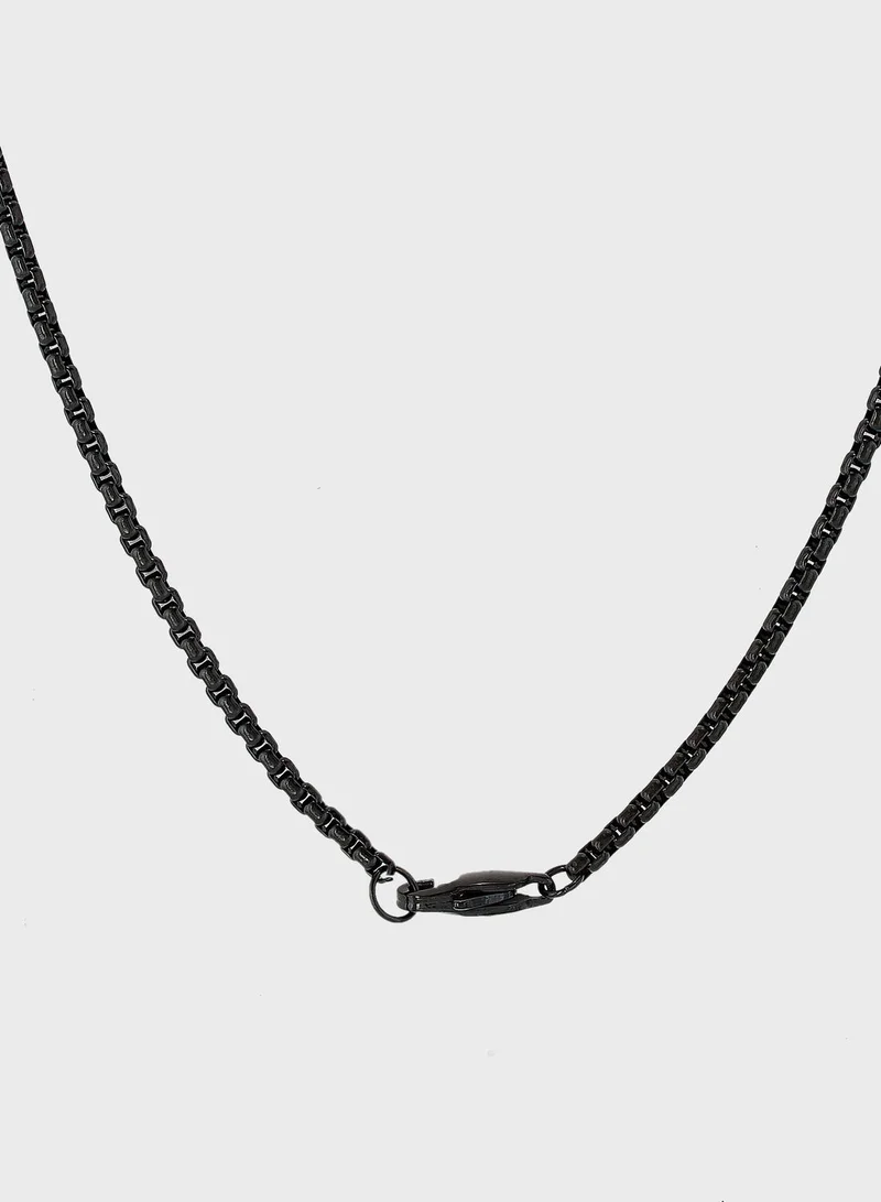 CALVIN KLEIN Circuit Logo Dog Tag Pendant Necklace