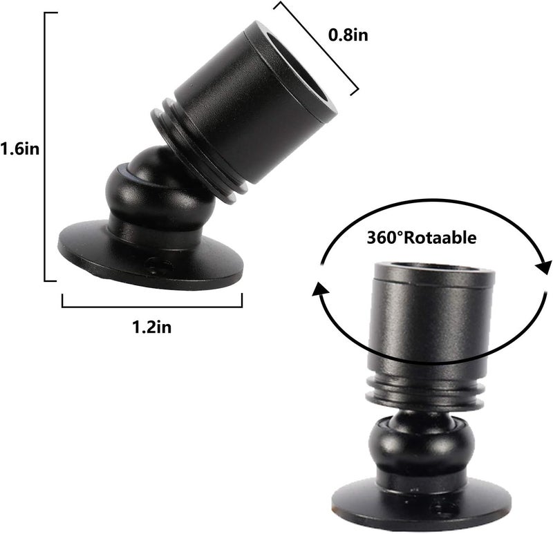 YaeCCC Dimmable LED Mini Spotlight Jewelry Showcase Display Lights Black Shell Surface Mount (Pack-4,Warm White 3000k) - Image 2