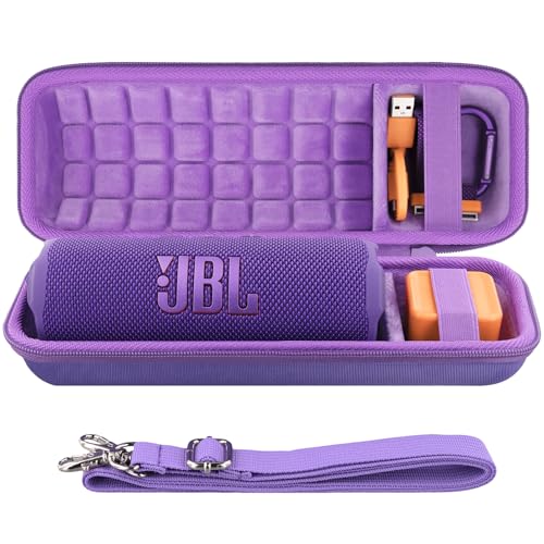 co2CREA Hard Travel Case Replacement for JBL Flip 7 Flip 6 FLIP 5 Waterproof Portable Bluetooth Speaker (Purple Case) - Image 1