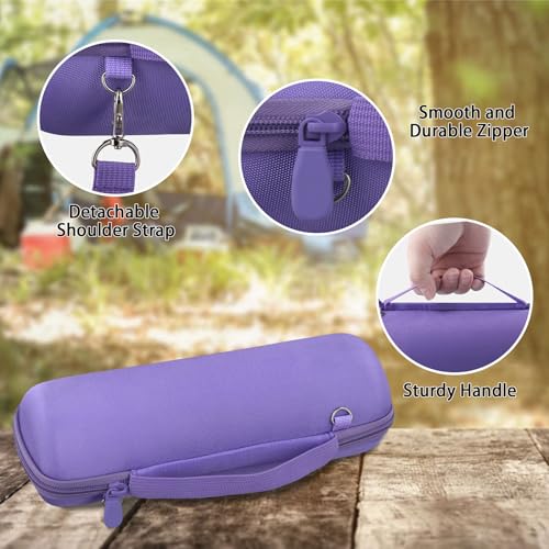 co2CREA Hard Travel Case Replacement for JBL Flip 7 Flip 6 FLIP 5 Waterproof Portable Bluetooth Speaker (Purple Case) - Image 5