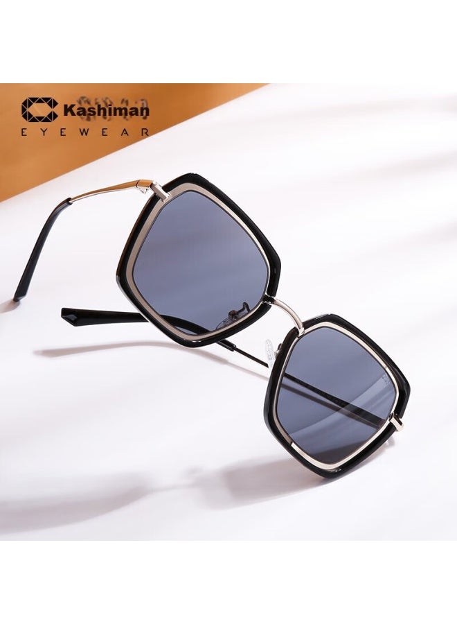Caxman Women's Elegant Large Frame Sungl Suitable For Square And Round Faces, Korean Style Trendy Uv Protection Sungl - Image 1