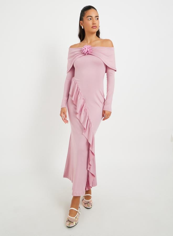 Take Two Ruffled Off-Shoulder Dress  - Image 2