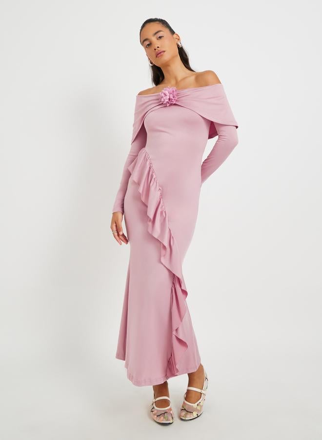 Take Two Ruffled Off-Shoulder Dress  - Image 1