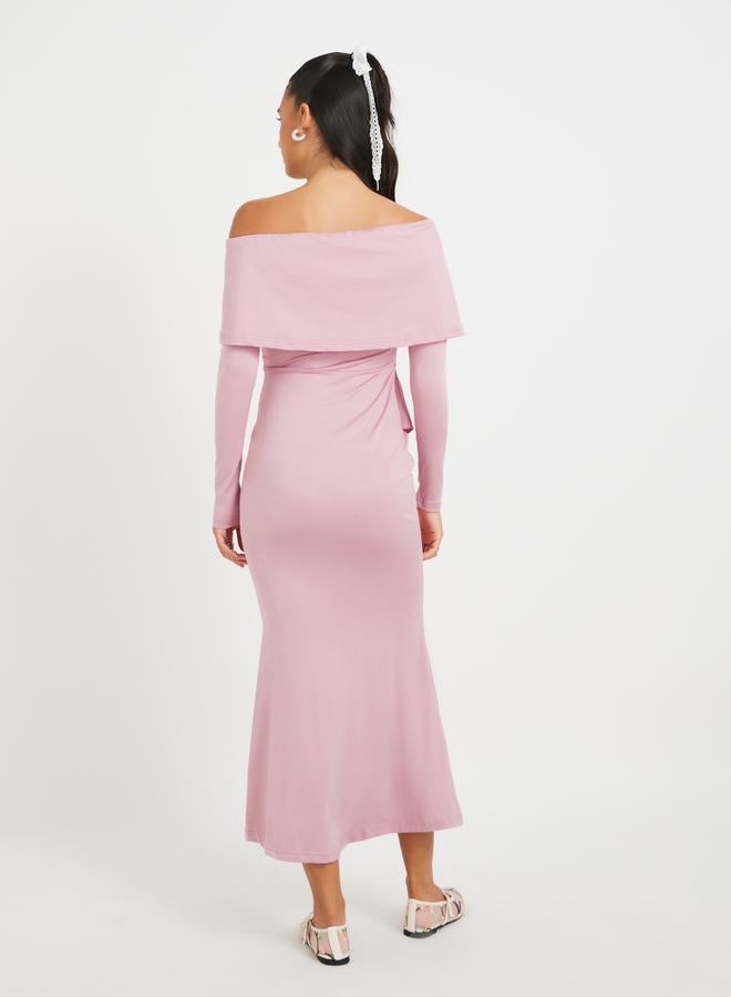 Take Two Ruffled Off-Shoulder Dress  - Image 5