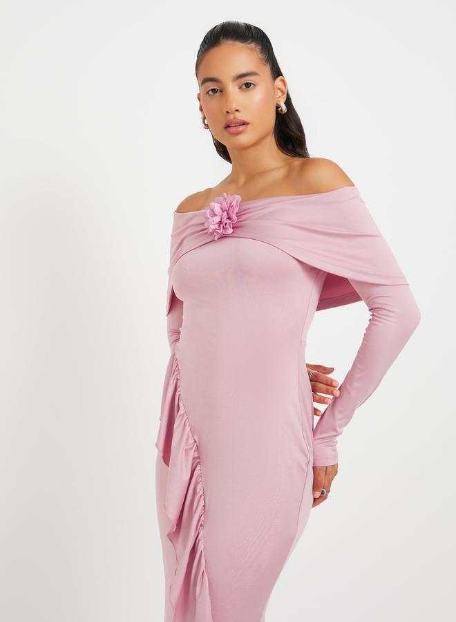Take Two Ruffled Off-Shoulder Dress  - Image 3
