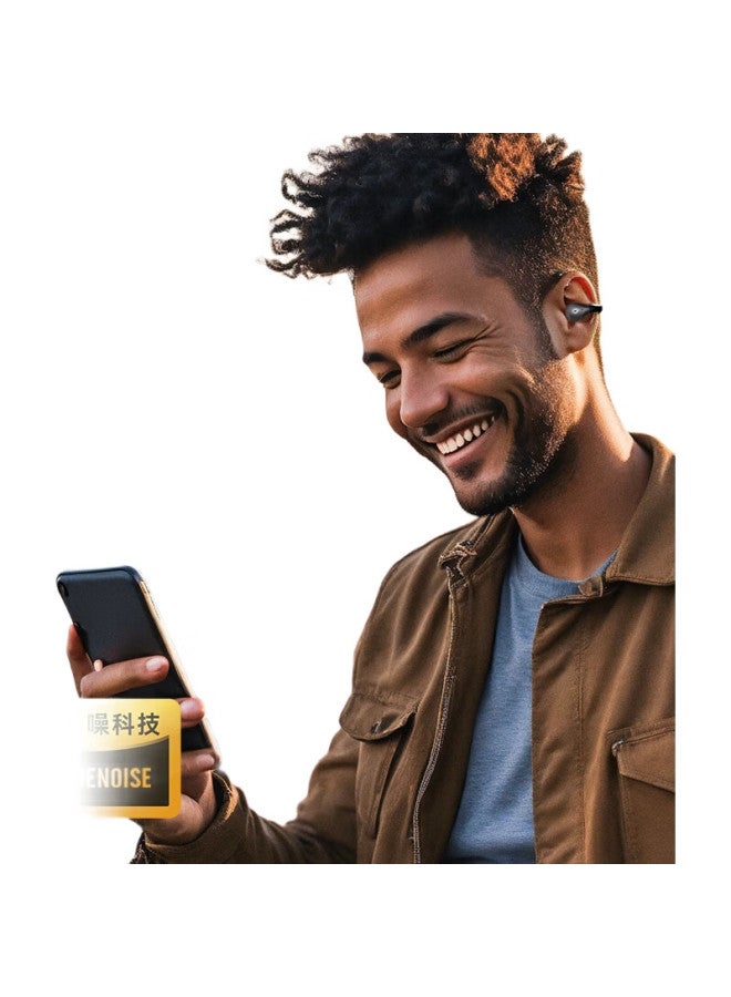 Langston Bluetooth Earphones Bone Conduction Concept Ear-Hook Wireless Open Non-In-Ear Sports Running Cycling Enc Noise Reduction Compatible With Apple Huawei Xiaomi Phones Yellow - Image 3