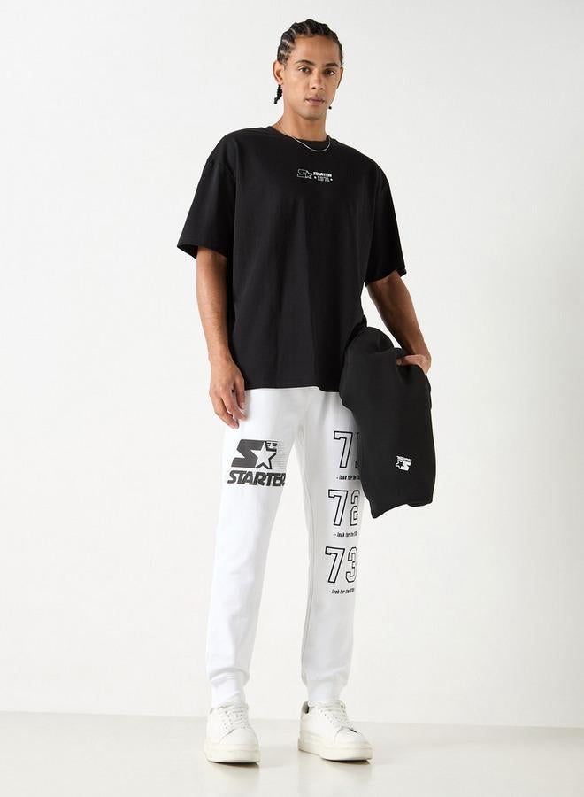 STARTER Typographic Print T-shirt with Short Sleeves and Crew Neck - Image 2