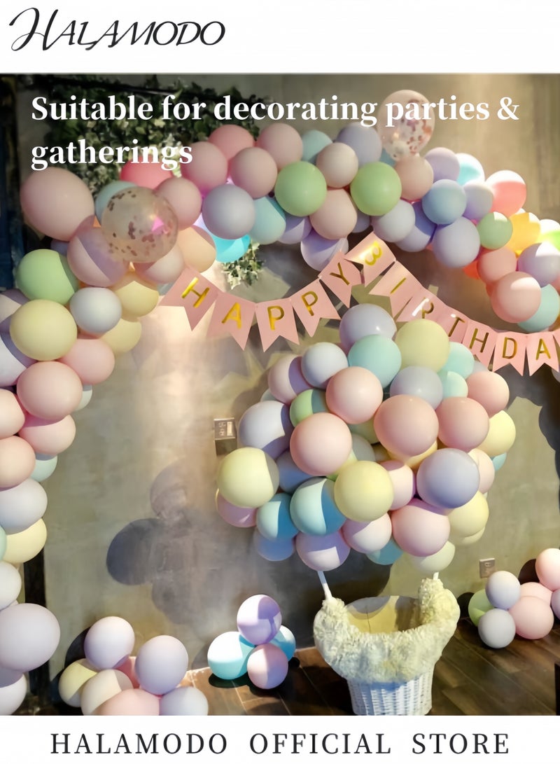100PCS Pastel Balloons Mixed Color Balloon Macaron Assorted Colors MultiColored Latex Balloons Gift Party Decorations for Birthday & Wedding & Reception (10inch） - Image 5
