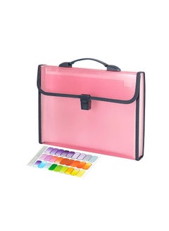 TRANBO 13 Pockets Expanding File Folder, A4/Letter Size Document Organizer with Handle & Buckle Closure, Accordion Filing Box for Paper Bill Receipt Documents for school office home  - Image 1