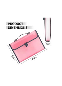 TRANBO 13 Pockets Expanding File Folder, A4/Letter Size Document Organizer with Handle & Buckle Closure, Accordion Filing Box for Paper Bill Receipt Documents for school office home  - Image 2