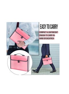 TRANBO 13 Pockets Expanding File Folder, A4/Letter Size Document Organizer with Handle & Buckle Closure, Accordion Filing Box for Paper Bill Receipt Documents for school office home  - Image 5