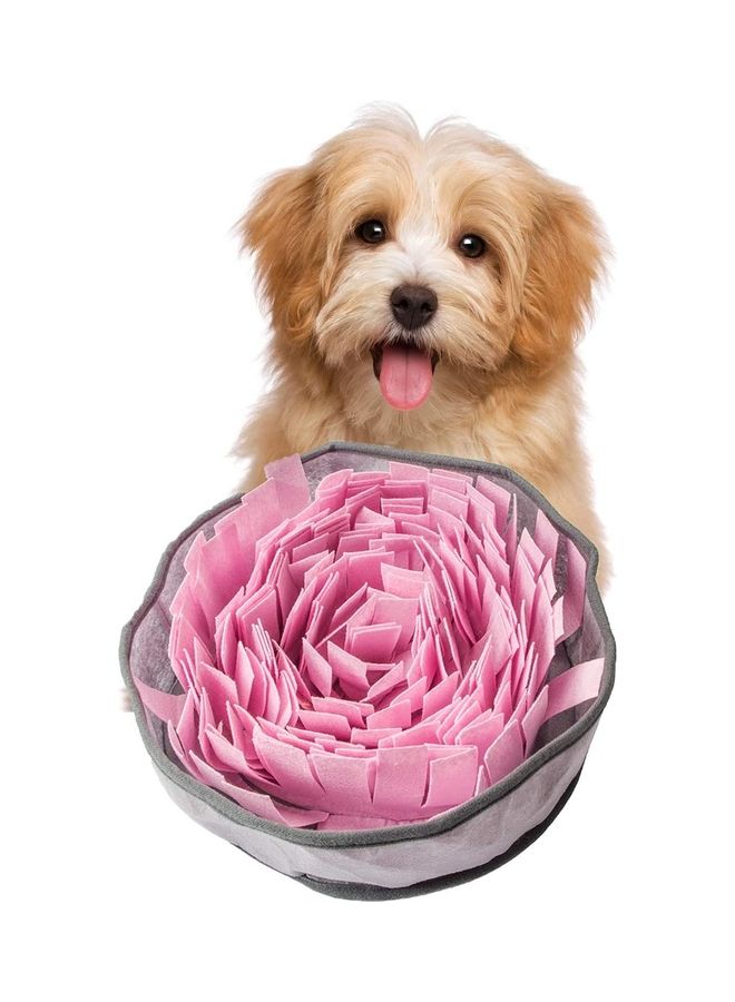 NIBEMINENT Pet Snuffle Feeding Training Mat Grey/Pink - Image 1