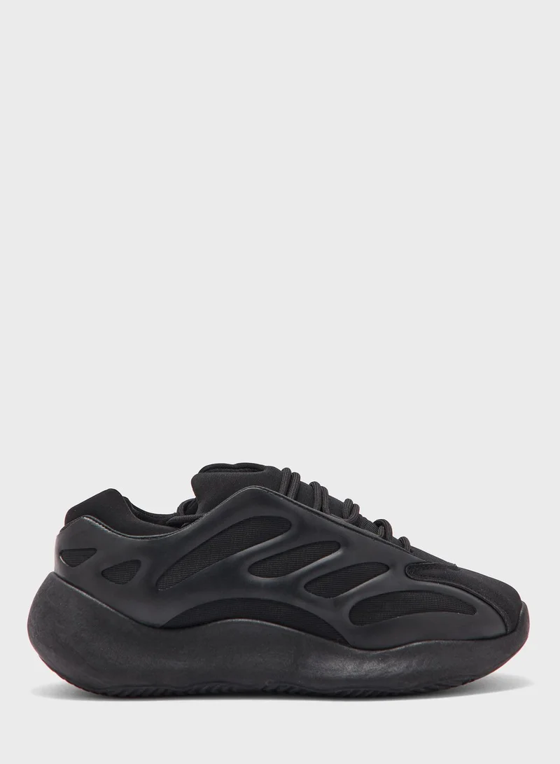 Truffle Rubber Detail Lace Up Sneaker