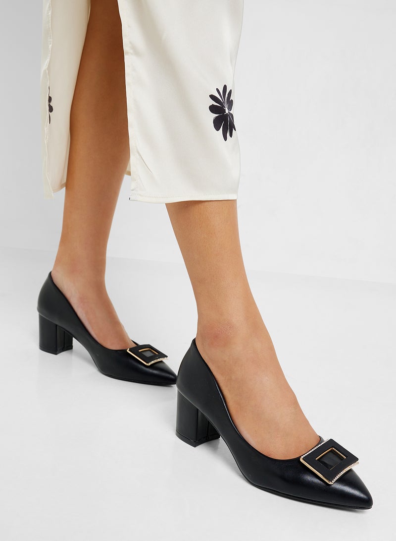 BR Block Heeled Pointed Pump  - Image 5