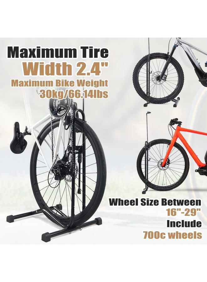 Bike Parking Stand,Bike Floor Stand Parking Rack,Bike Rack Bicycle Floor Parking Stand, Bike Storage Holder for Garage,Indoor & Outdoor,Mountain & Road Bikes - Image 3