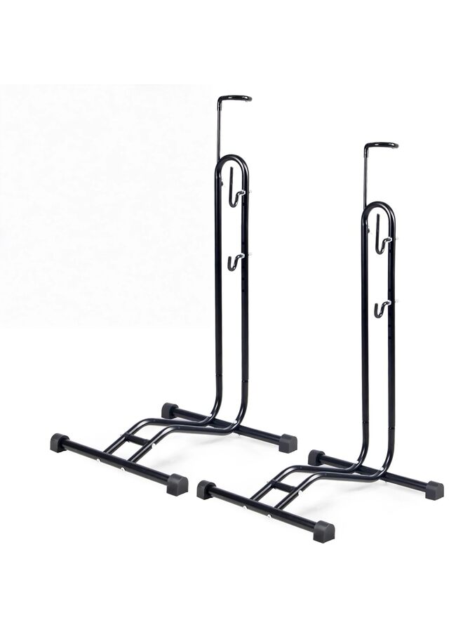 Bike Parking Stand,Bike Floor Stand Parking Rack,Bike Rack Bicycle Floor Parking Stand, Bike Storage Holder for Garage,Indoor & Outdoor,Mountain & Road Bikes - Image 1