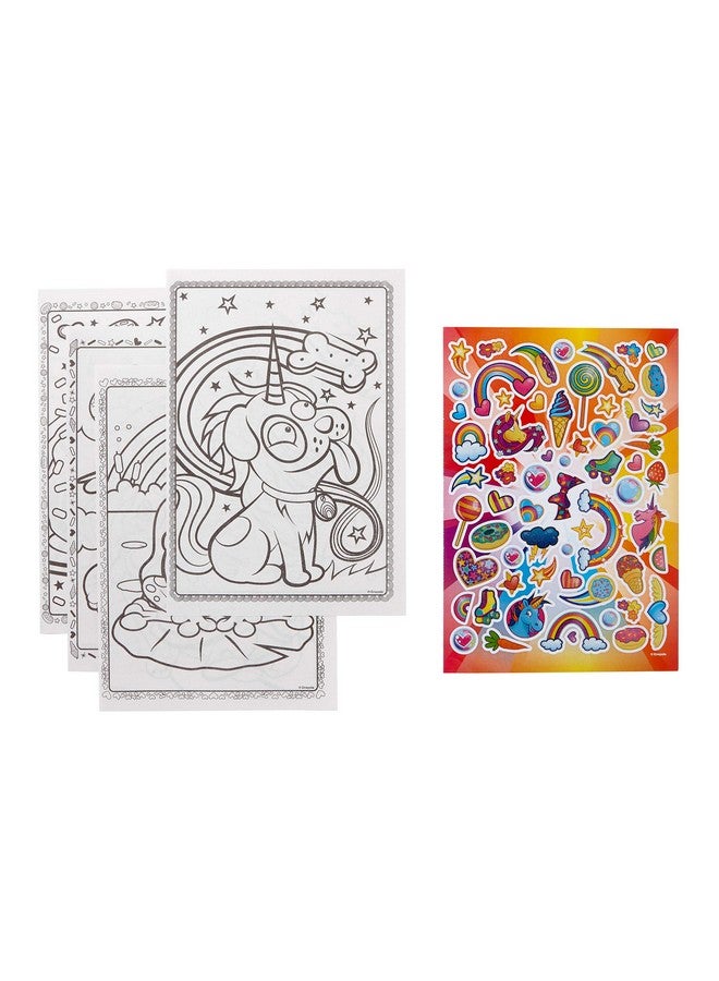 Crayola Unicreatures & Cosmic Cats Coloring Book Set 2 Pack (96Pgs) Animal Sticker Sheet Metallic Crayons & Glitter Crayons - Image 3