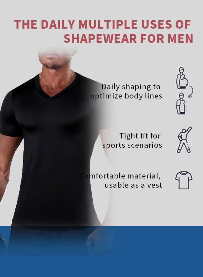 رات سو قميص ضغط لتنحيف وتشكيل الجسم للرجال مخصص للياقة البدنية - Image 4