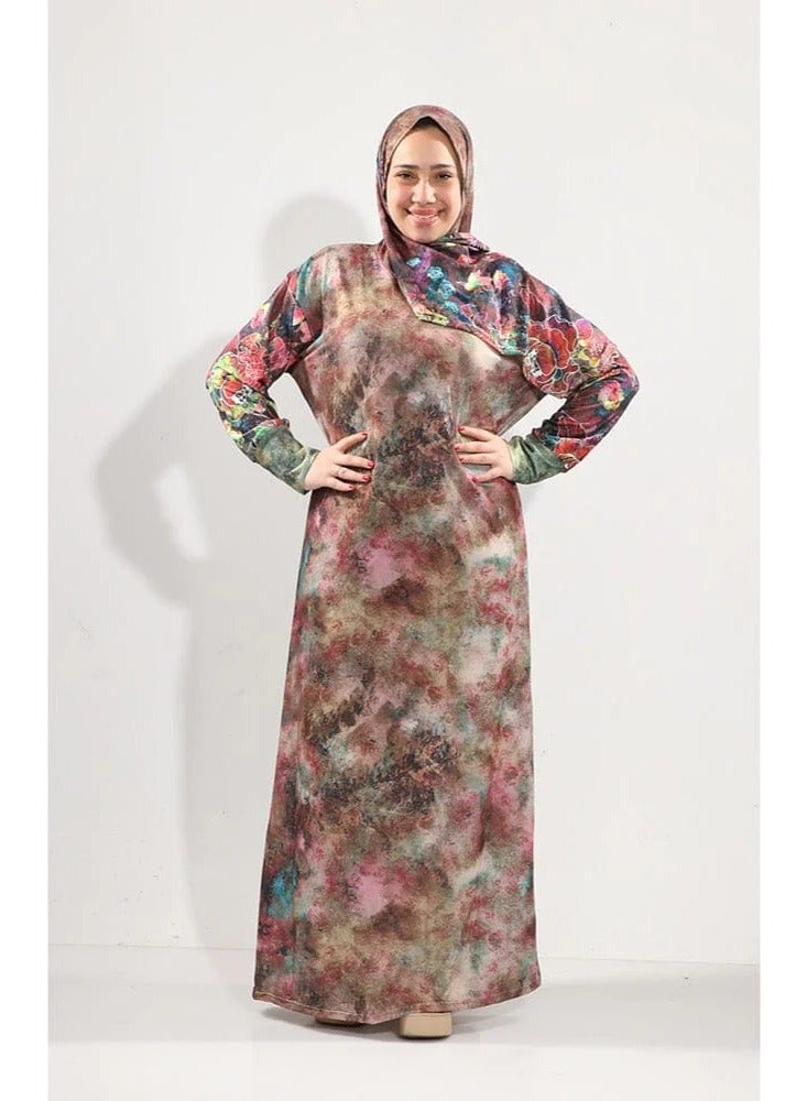 إسدال للنساء والفتيات - ليكرا - بني