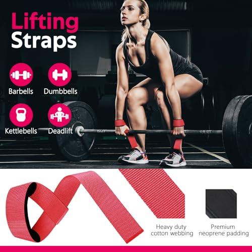 WALITO 7Pcs Barbell Pad Set for Hip Thrust - Squat Pad,Gym Accessories for Women with Bar Bad,Bench Press, with Gym Ankle Straps,Resistance Bands for Working Out,Lifting Strap,Carry Bag - Image 4