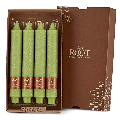 Root Candles Root 4-Count Unscented Dinner Candles Dripless Beeswax Enhanced Timberline™ Collenette Boxed Candle Set, 9-Inch, Willow - Image 3